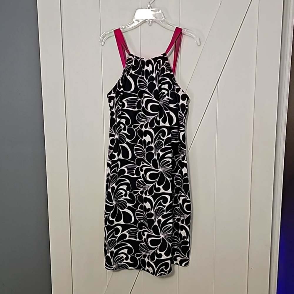 Athleta Black and White Floral Mini Dress